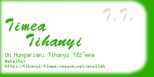 timea tihanyi business card